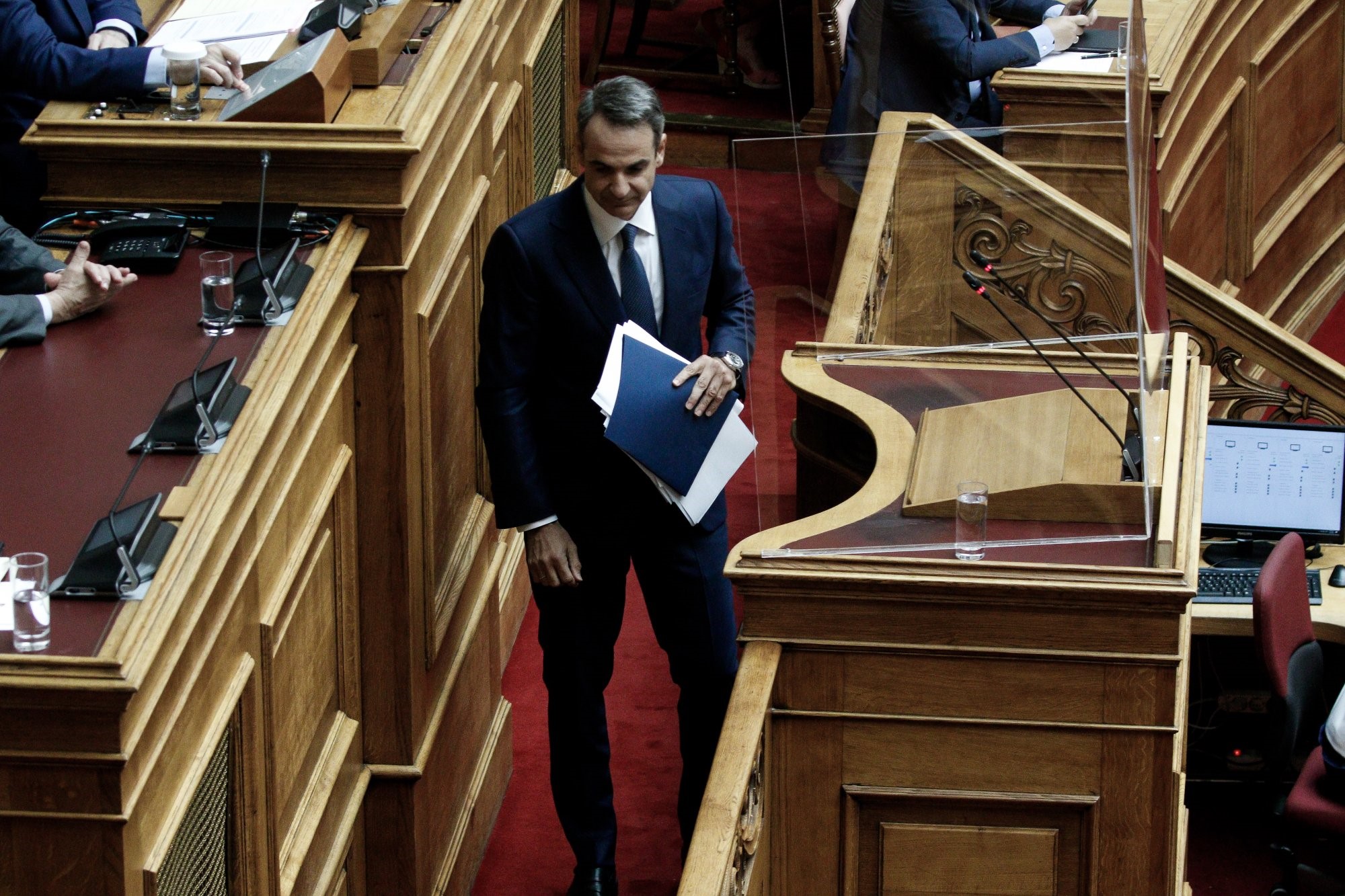 Τα έργα αποκατάστασης στην ώρα του Πρωθυπουργού